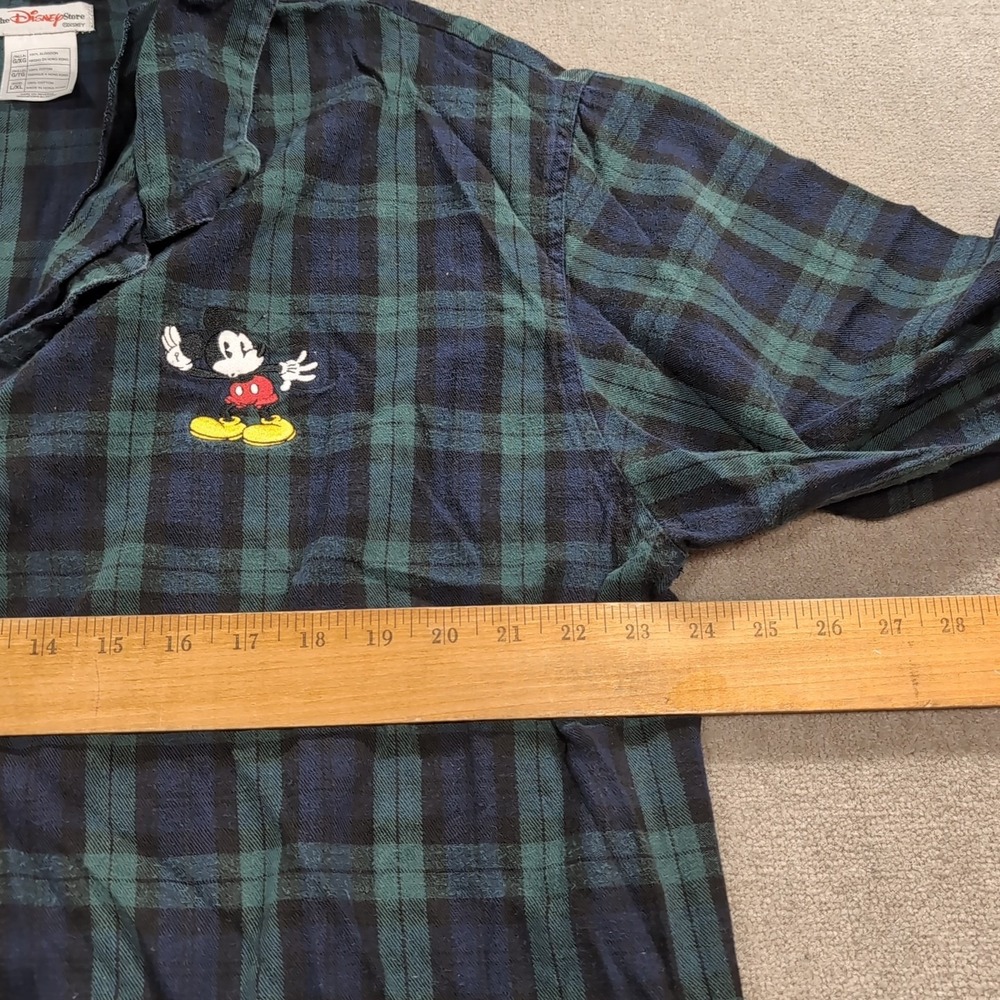 Vintage Disney Mickey Mouse‎ Flannel Embroidered Large - Picture 5 of 7
